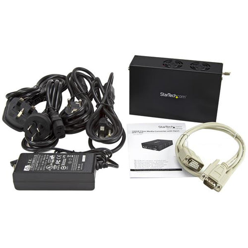 StarTech.com ET10GSFP 10-Gigabit-Ethernet-Medienkonverter – Kupfer-zu-Faser – verwaltet