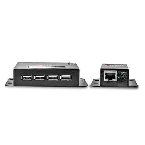 USB 2.0 Cat.6 Extender 50m 4 Port Network Transmitter Receiver 480Mbit/s