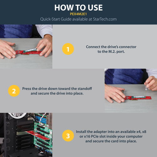 StarTech.com PEX4M2E1 interface cards/adapter