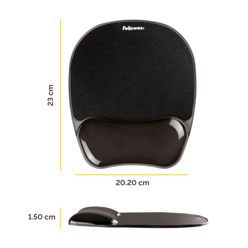 Fellowes Ergonomisches Gel-Mauspad mit Handgelenkauflage und rutschfester Unterseite für Computer und Laptop