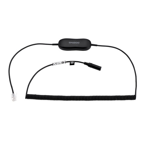 Jabra GN 1200 3.5mm Modular Plug Cable 2m Connector Black Headset Accessory