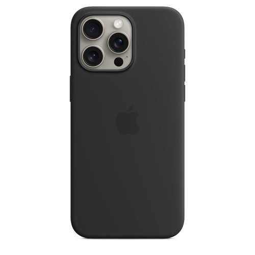 iPhone 15 Pro Max Silicone Case with MagSafe - Black Cover