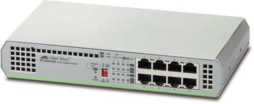 Gigabit Ethernet Switch Allied Telesis GS910/8 8-Port Unmanaged Full Duplex
