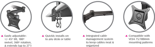Siig CE-MT0R12-S3 monitor mount / stand