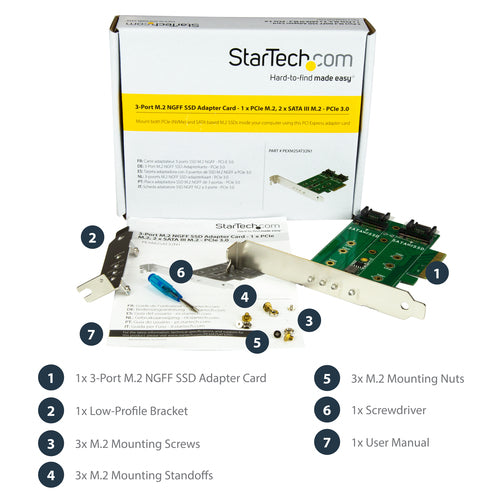 StarTech.com PEXM2SAT32N1 interface cards/adapter