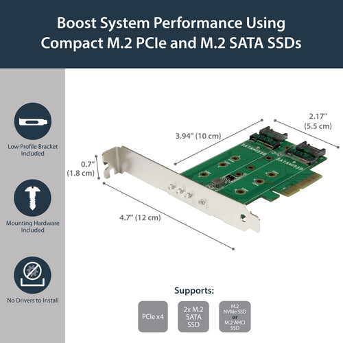 StarTech.com PEXM2SAT32N1 interface cards/adapter