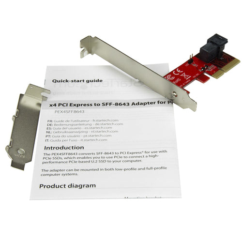 StarTech.com PEX4SFF8643 PCIe to SFF-8643 NVMe SSD Adapter - High-Speed Performance