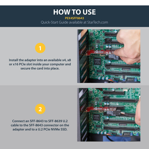 StarTech.com PEX4SFF8643 PCIe to SFF-8643 NVMe SSD Adapter - High-Speed Performance
