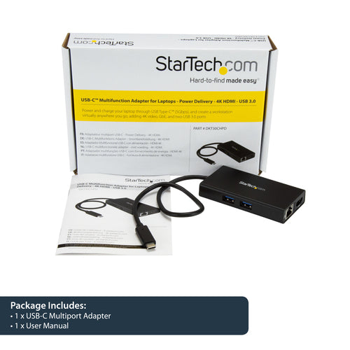 StarTech.com DKT30CHPD laptop dock/port replicator