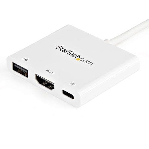 StarTech.com CDP2HDUACPW USB-C Multiport Adapter – 60W Power Delivery, 4K HDMI, USB 3.0 – Weiß
