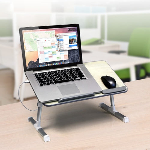Aluratek Laptop Stand Adjustable Angle Silver Aluminum 520mm