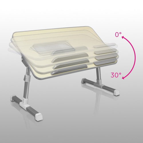 Aluratek Laptop Stand Adjustable Angle Silver Aluminum 520mm