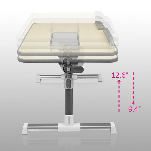 Aluratek Laptop Stand Adjustable Angle Silver Aluminum 520mm