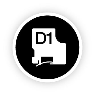 DYMO D1 Standard Label-Making Tape 6mm Black on White Polyester