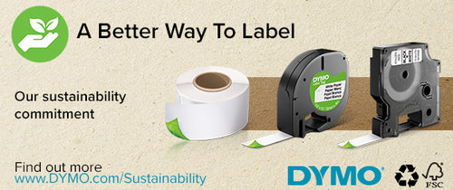 DYMO D1 Standard Label-Making Tape 6mm Black on White Polyester