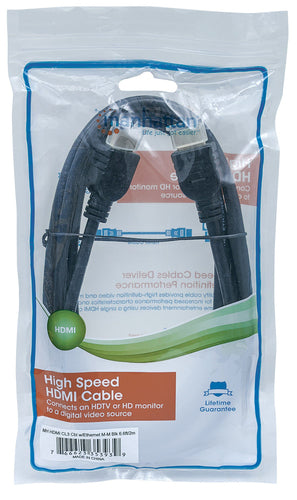 HDMI 4K60Hz Cable with Ethernet 2m Male to Male Black
