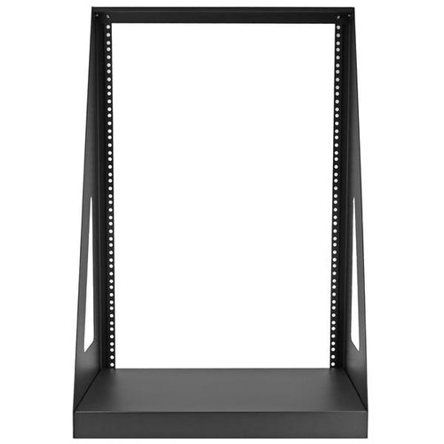 16U Heavy-Duty Desktop-Serverschrank Schwarz 19 Zoll Open Frame Netzwerk-Rack