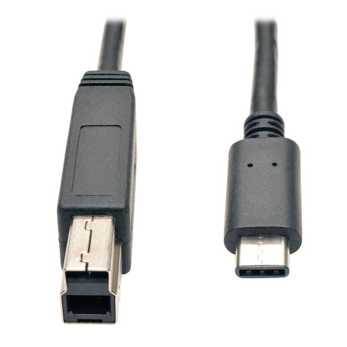 USB-C to USB-B Cable 3ft, Tripp Lite USB 3.2 Gen 2, 10Gbps