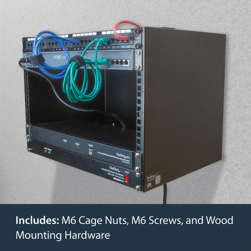 Wall Mount Rack StarTech.com WALLMOUNT8 8U Low Profile 14 Inches 80 lbs Capacity