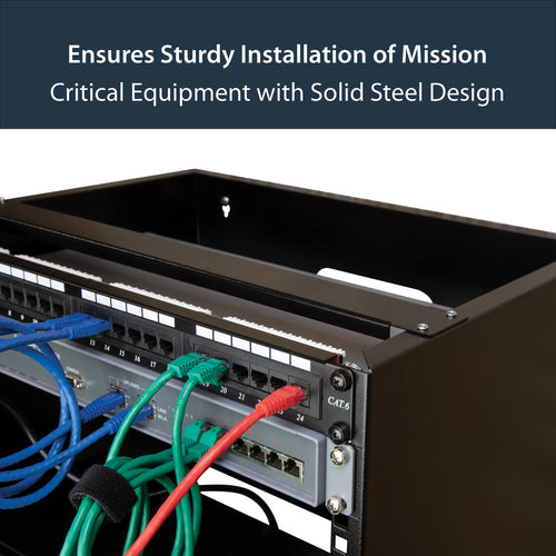Wall Mount Rack StarTech.com WALLMOUNT8 8U Low Profile 14 Inches 80 lbs Capacity