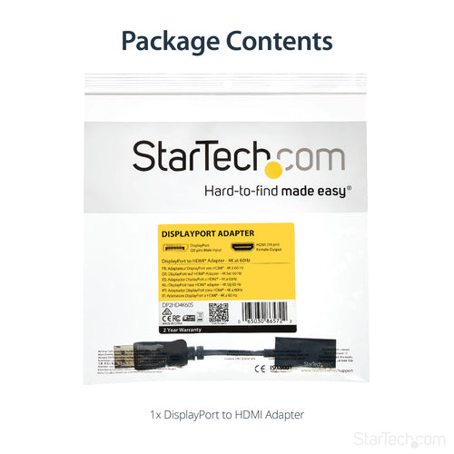 StarTech.com DP2HD4K60S video cable adapter