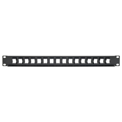 16-Port Rack-Mount Patch Panel Unshielded Multimedia Keystone RJ45 HDMI USB Cat5e/6
