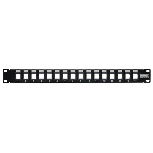 16-Port Rack-Mount Patch Panel Unshielded Multimedia Keystone RJ45 HDMI USB Cat5e/6