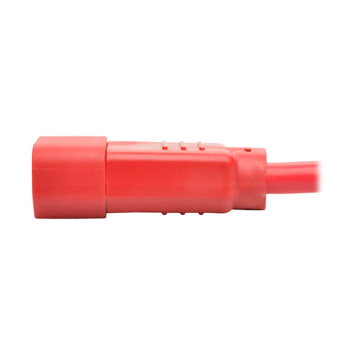 Heavy-Duty PDU Power Cable Tripp Lite C13 to C14 15A 250V 3ft Red