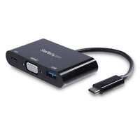 StarTech USB-C to VGA Multiport Adapter - 60W Power Delivery - Black
