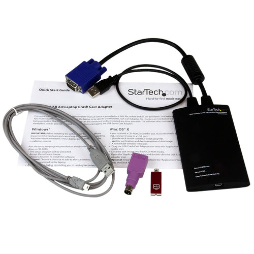StarTech.com NOTECONS01 KVM Cable Adapter - USB 2.0, VGA, Black