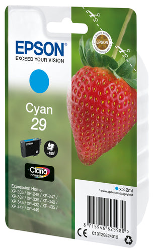 Epson Claria Home Cyan Ink Cartridge Standard Yield 180 Pages 3.2ml