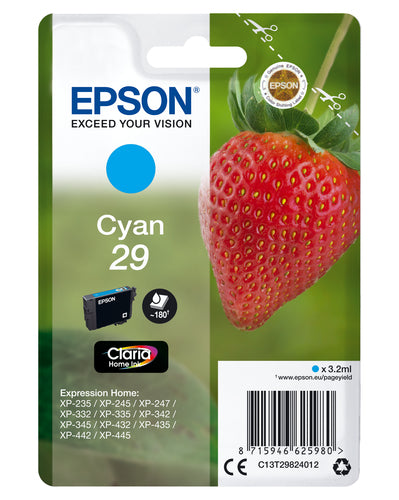 Epson Claria Home Cyan Ink Cartridge Standard Yield 180 Pages 3.2ml