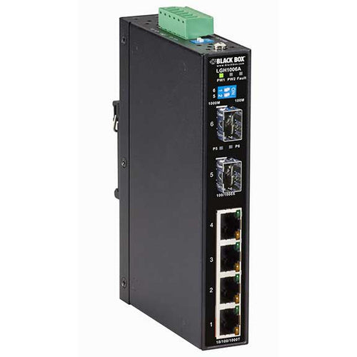 Network Switch Black Box LGH1006A Gigabit Ethernet Full Duplex Wall Mountable