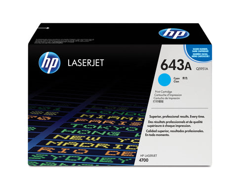 HP 643A Cyan Original LaserJet toner cartridge