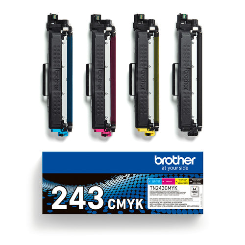 Brother TN-243CMYK Toner Cartridge 1000 Pages Black Cyan Magenta Yellow