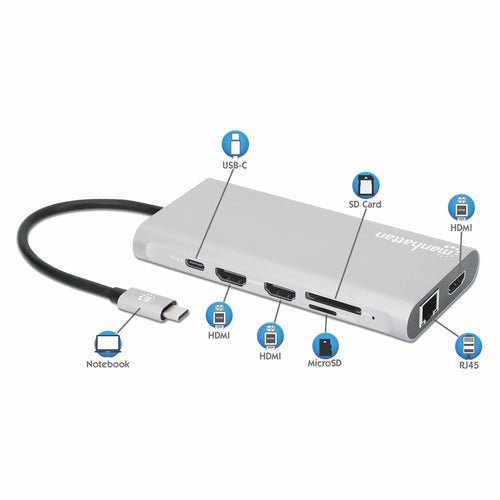 Manhattan 130660 laptop dock/port replicator