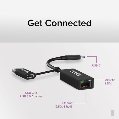 2.5G USB-C-Ethernet-Adapter Plugable Technologies 5000 MBit/s