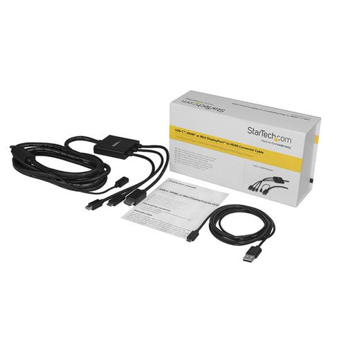 StarTech.com CMDPHD2HD 2m Video-Kabeladapter - USB-C, HDMI & Mini DisplayPort auf HDMI Konverter