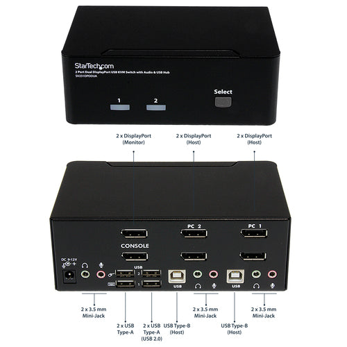 StarTech.com SV231DPDDUA2 KVM switch