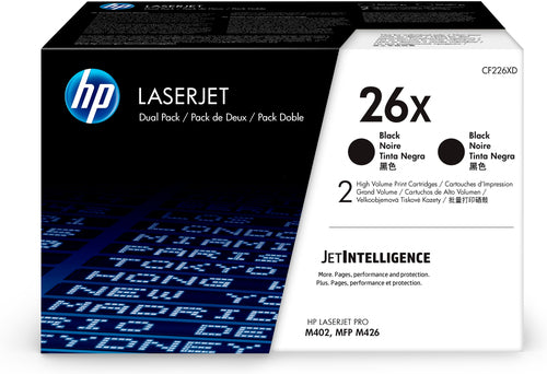 HP 26X 2er-Pack Schwarz Original LaserJet Tonerkartuschen Tonerpatrone