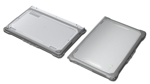 MAXCases EXTREME SHELL-F2 SLIDE CASE FÜR HP FORTIS CHROMEBOOK G11 14 (GRAU/KLAR)