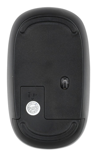 Wireless Optical Mouse Manhattan MW3050 1200 DPI 2.4GHz USB-A Ambidextrous Black