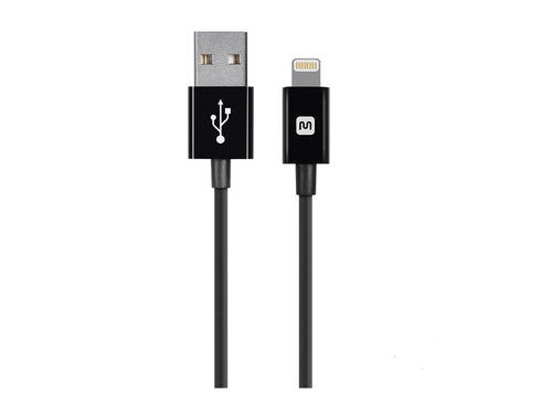 Lightning Cable Monoprice 3M USB A Connector Black Durable