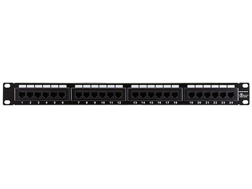 CAT5e Patch Panel Monoprice 7255 24-Port Rack Mount Black