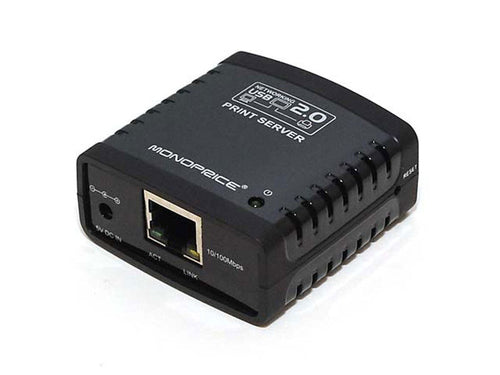 Print Server Monoprice 5342 Ethernet 100 Mbps For Multiple Printers