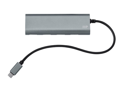 USB Hub Monoprice 14908 3.2 Gen 1 2x Type-C 1x Type-A Black Grey