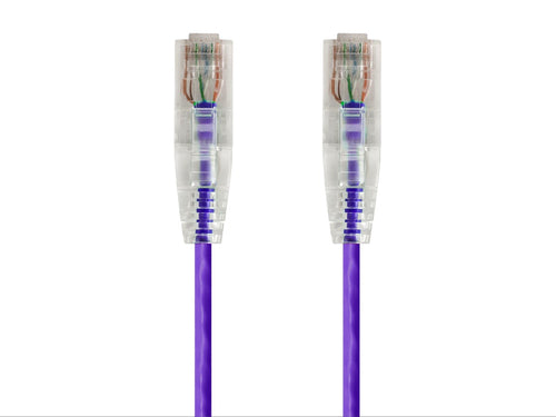 Cat6 Networking Cable 10ft U/UTP SlimRun RJ-45 Purple