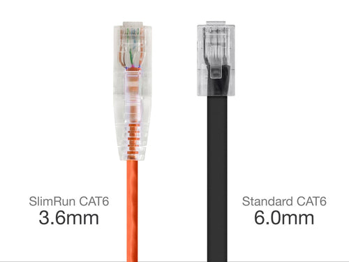 Cat6 UTP Networking Cable 14ft SlimRun RJ-45 Orange