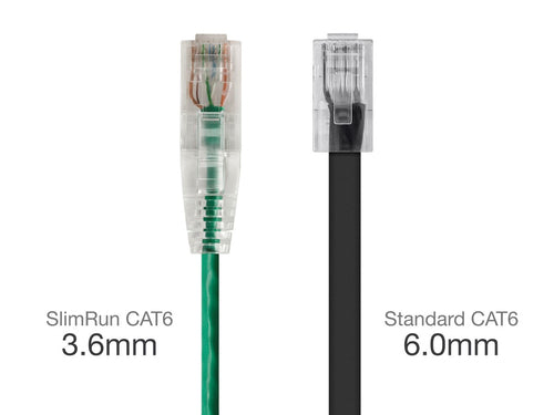 Cat6 Networking Cable Monoprice 3ft SlimRun U/UTP RJ-45 Green