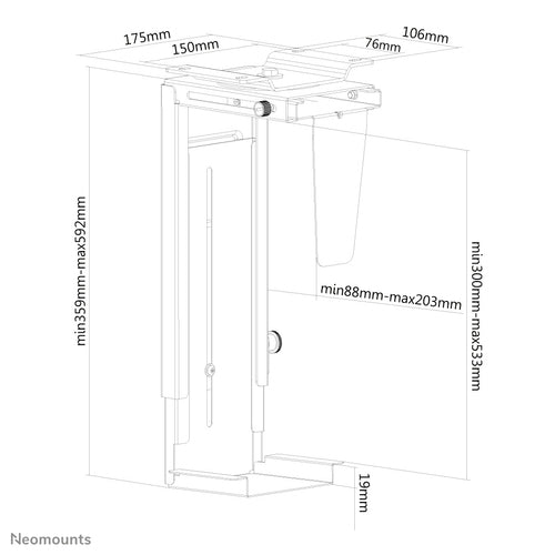 Neomounts NM-CPU100BLACK CPU holder